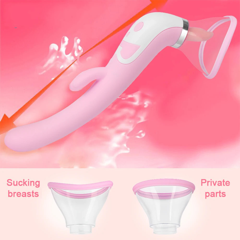 Vagina Nipple Clit Stimulation Heating Vibrator