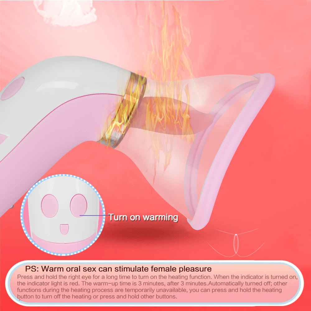 Vagina Nipple Clit Stimulation Heating Vibrator