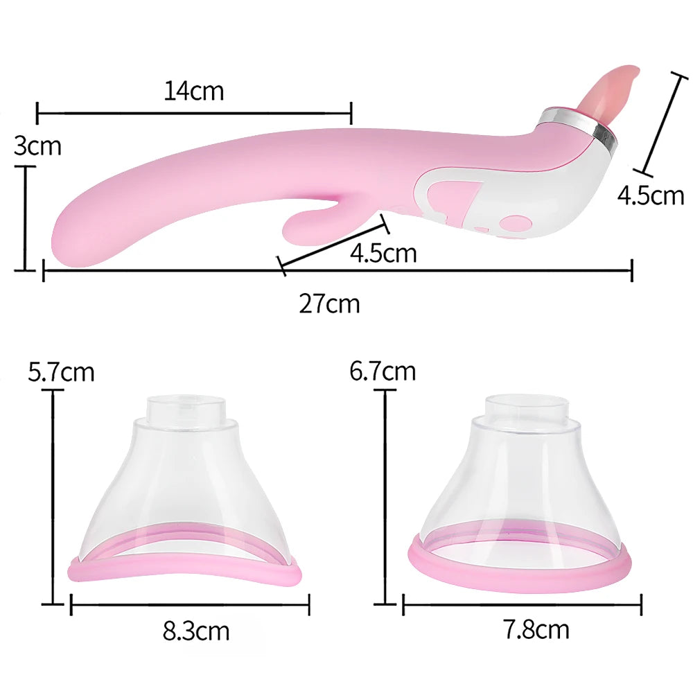 Vagina Nipple Clit Stimulation Heating Vibrator